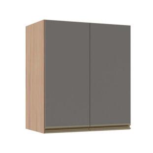 Módulo Armário Aéreo 68x60x34cm 2 Portas 100% MDF Cozinha Modulada Gold J Robel Hanover/Cinza Matte Módulo Armário Aéreo 68x60x34cm 2 Portas 100% MDF Cozinha Modulada Gold J Robel Hanover/Cinza Matte