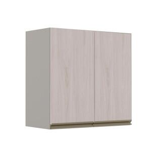 Módulo Armário Aéreo 68x70 2 Portas 100% MDF Cozinha Modulada Gold Robel Fendi/Aspen