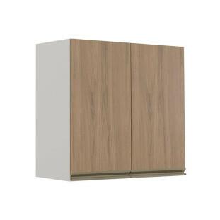 Módulo Armário Aéreo 68x70 2 Portas 100% MDF Cozinha Modulada Gold Robel Fendi/Hanover