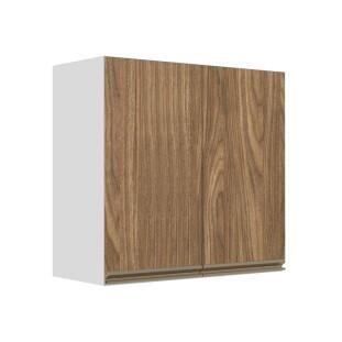 Módulo Armário Aéreo 68x70x34cm 2 Portas 100% MDF Cozinha Modulada Gold J Robel Branco/Amendoeira BP Módulo Armário Aéreo 68x70x34cm 2 Portas 100% MDF Cozinha Modulada Gold J Robel Branco/Amendoeira BP