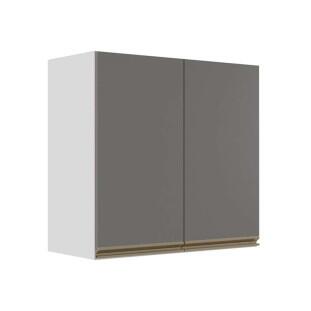 Módulo Armário Aéreo 68x70x34cm 2 Portas 100% MDF Cozinha Modulada Gold J Robel Branco/Cinza Matte Módulo Armário Aéreo 68x70x34cm 2 Portas 100% MDF Cozinha Modulada Gold J Robel Branco/Cinza Matte