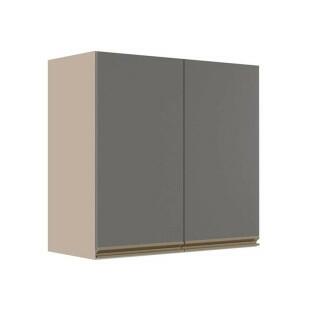 Módulo Armário Aéreo 68x70x34cm 2 Portas 100% MDF Cozinha Modulada Gold J Robel Fendi/Cinza Matte Módulo Armário Aéreo 68x70x34cm 2 Portas 100% MDF Cozinha Modulada Gold J Robel Fendi/Cinza Matte