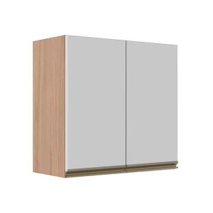 Módulo Armário Aéreo 68x70x34cm 2 Portas 100% MDF Cozinha Modulada Gold J Robel Hanover/Branco Matte Módulo Armário Aéreo 68x70x34cm 2 Portas 100% MDF Cozinha Modulada Gold J Robel Hanover/Branco Matte