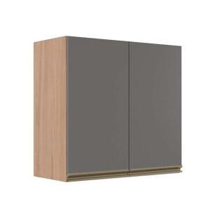 Módulo Armário Aéreo 68x70x34cm 2 Portas 100% MDF Cozinha Modulada Gold J Robel Hanover/Cinza Matte Módulo Armário Aéreo 68x70x34cm 2 Portas 100% MDF Cozinha Modulada Gold J Robel Hanover/Cinza Matte