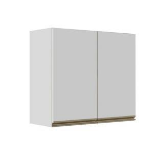 Módulo Armário Aéreo 68x80x34cm 2 Portas 100% MDF Cozinha Modulada Gold J Robel Branco/Branco Matte Módulo Armário Aéreo 68x80x34cm 2 Portas 100% MDF Cozinha Modulada Gold J Robel Branco/Branco Matte
