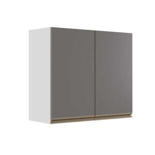 Módulo Armário Aéreo 68x80x34cm 2 Portas 100% MDF Cozinha Modulada Gold J Robel Branco/Cinza Matte Módulo Armário Aéreo 68x80x34cm 2 Portas 100% MDF Cozinha Modulada Gold J Robel Branco/Cinza Matte
