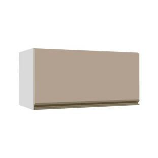 Módulo Armário Aéreo 70cm Porta Basculante 100% MDF Cozinha Modulada Gold J Robel Branco/Fendi Matte