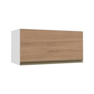 Módulo Armário Aéreo 70cm Porta Basculante 100% MDF Cozinha Modulada Gold J Robel Branco/Hanover