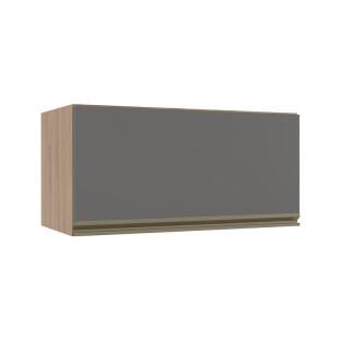 Módulo Armário Aéreo 70cm Porta Basculante 100% MDF Cozinha Modulada Gold Robel Hanover/Cinza