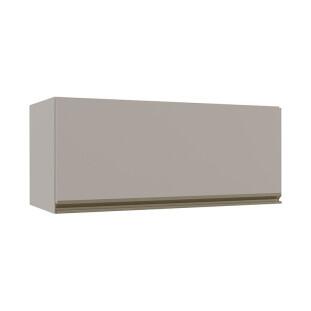 Módulo Armário Aéreo 80cm Porta Basculante 100% MDF Cozinha Modulada Gold Robel Fendi/Fendi