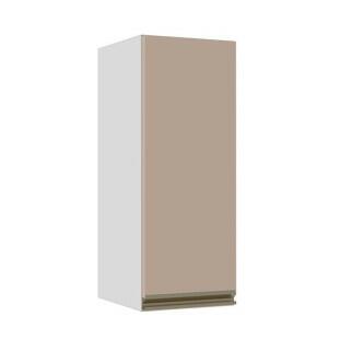 Módulo Armário Aéreo 88x35x34cm 1 Porta 100% MDF Cozinha Modulada Gold J Robel Branco/Fendi Matte