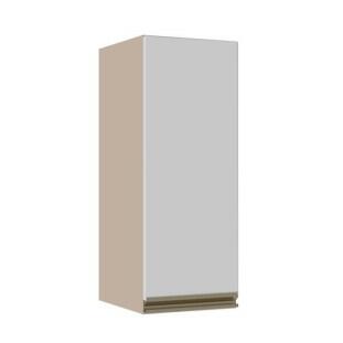 Módulo Armário Aéreo 88x35x34cm 1 Porta 100% MDF Cozinha Modulada Gold J Robel Fendi/Branco Matte