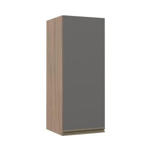 Módulo Armário Aéreo 88x35 1 Porta 100% MDF Cozinha Modulada Gold Robel Hanover/Cinza