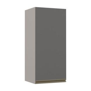 Módulo Armário Aéreo 88x40 1 Porta 100% MDF Cozinha Modulada Gold Robel Fendi/Cinza