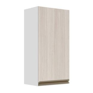 Módulo Armário Aéreo 88x40x34cm 1 Porta 100% MDF Cozinha Modulada Gold J Robel Branco/Aspen
