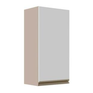 Módulo Armário Aéreo 88x40x34cm 1 Porta 100% MDF Cozinha Modulada Gold J Robel Fendi/Branco Matte