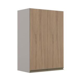 Módulo Armário Aéreo 88x60 2 Portas 100% MDF Cozinha Modulada Gold Robel Fendi/Hanover