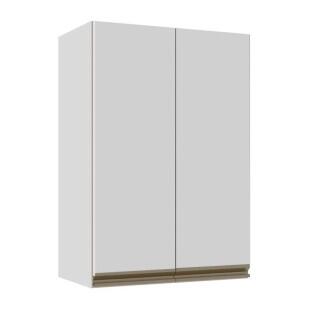 Módulo Armário Aéreo 88x60x34cm 2 Portas 100% MDF Cozinha Modulada Gold J Robel Branco/Branco Matte