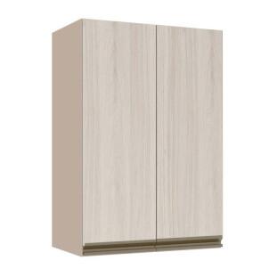 Módulo Armário Aéreo 88x60x34cm 2 Portas 100% MDF Cozinha Modulada Gold J Robel Fendi/Aspen