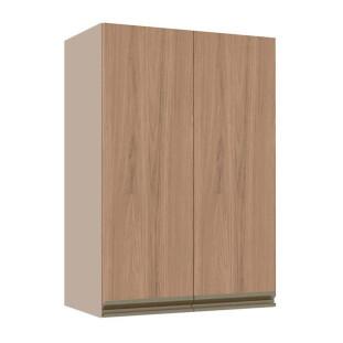 Módulo Armário Aéreo 88x60x34cm 2 Portas 100% MDF Cozinha Modulada Gold J Robel Fendi/Hanover