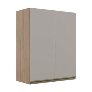Módulo Armário Aéreo 88x70 2 Portas 100% MDF Cozinha Modulada Gold Robel Hanover/Fendi