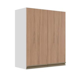 Módulo Armário Aéreo 88x70x34cm 2 Portas 100% MDF Cozinha Modulada Gold J Robel Branco/Hanover