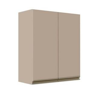 Módulo Armário Aéreo 88x70x34cm 2 Portas 100% MDF Cozinha Modulada Gold J Robel Fendi/Fendi Matte