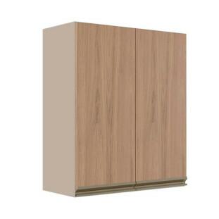 Módulo Armário Aéreo 88x70x34cm 2 Portas 100% MDF Cozinha Modulada Gold J Robel Fendi/Hanover