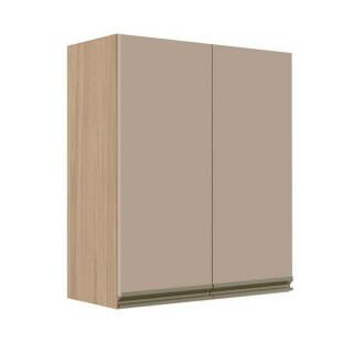 Módulo Armário Aéreo 88x70x34cm 2 Portas 100% MDF Cozinha Modulada Gold J Robel Hanover/Fendi Matte