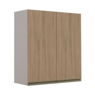 Módulo Armário Aéreo 88x80 2 Portas 100% MDF Cozinha Modulada Gold Robel Fendi/Hanover