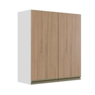 Módulo Armário Aéreo 88x80x34cm 2 Portas 100% MDF Cozinha Modulada Gold J Robel Branco/Hanover