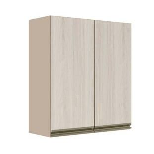 Módulo Armário Aéreo 88x80x34cm 2 Portas 100% MDF Cozinha Modulada Gold J Robel Fendi/Aspen