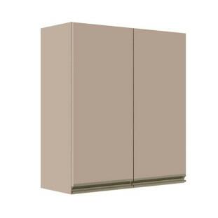 Módulo Armário Aéreo 88x80x34cm 2 Portas 100% MDF Cozinha Modulada Gold J Robel Fendi/Fendi Matte