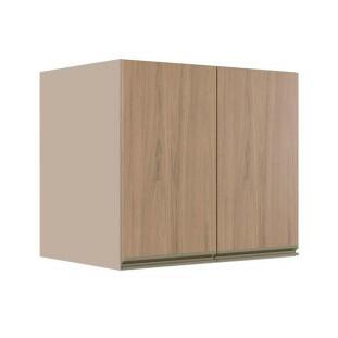 Módulo Armário Aéreo 68x80x56cm 2 Portas 100% MDF Cozinha Modulada Gold J Robel Fendi/Hanover