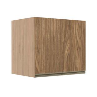 Módulo Armário Aéreo 68x80x56cm 2 Portas 100% MDF Cozinha Modulada Gold J Robel Hanover/Amendoeira BP