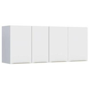 Armário Aéreo de Aço Para Pia 140cm 4 Portas Flora Cozimax Branco