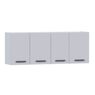 Armário Aéreo de Aço 4 Portas 144x55x34cm Cozinha Novo Vênus 150 Cozimax Branco