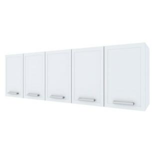 Armário Aéreo de Cozinha 5 Portas Apolo Flat 180 Cozimax Branco
