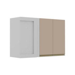 Módulo Armário Aéreo 68x100x34cm Canto Reto 100% MDF Cozinha Modulada Gold J Robel Branco/Fendi Matte Módulo Armário Aéreo 68x100x34cm Canto Reto 100% MDF Cozinha Modulada Gold J Robel Branco/Fendi Matte