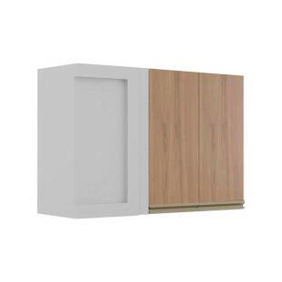 Módulo Armário Aéreo 68x100x34cm Canto Reto 100% MDF Cozinha Modulada Gold J Robel Branco/Hanover Módulo Armário Aéreo 68x100x34cm Canto Reto 100% MDF Cozinha Modulada Gold J Robel Branco/Hanover