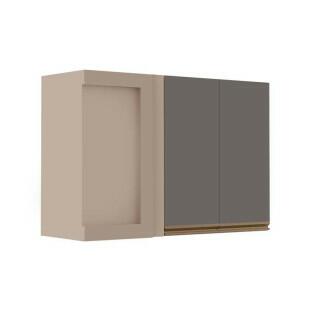 Módulo Armário Aéreo 68x100x34cm Canto Reto 100% MDF Cozinha Modulada Gold J Robel Fendi/Cinza Matte Módulo Armário Aéreo 68x100x34cm Canto Reto 100% MDF Cozinha Modulada Gold J Robel Fendi/Cinza Matte