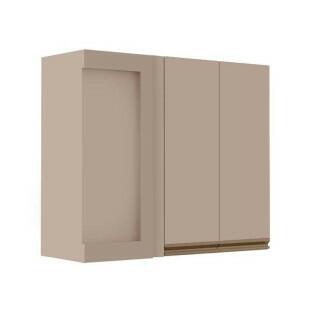 Módulo Armário Aéreo 88x100x34cm Canto Reto 100% MDF Cozinha Modulada Gold J Robel Fendi/Fendi Matte