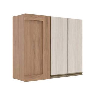 Módulo Armário Aéreo 88x100x34cm Canto Reto 100% MDF Cozinha Modulada Gold J Robel Hanover/Aspen