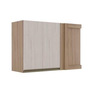 Módulo Armário Aéreo 68x100 Canto Reto Esquerdo 100% MDF Cozinha Modulada Gold Robel Hanover/Aspen