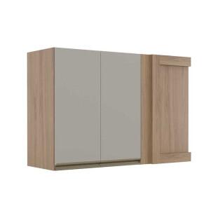 Módulo Armário Aéreo 68x100 Canto Reto Esquerdo 100% MDF Cozinha Modulada Gold Robel Hanover/Fendi