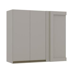 Módulo Armário Aéreo 88x100 Canto Reto Esquerdo 100% MDF Cozinha Modulada Gold Robel Fendi/Fendi