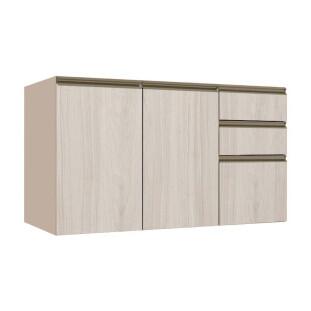 Módulo Balcão 120cm 3 Gavetas 2 Portas 100% MDF Cozinha Modulada Gold J Robel Fendi/Aspen Módulo Balcão 120cm 3 Gavetas 2 Portas 100% MDF Cozinha Modulada Gold J Robel Fendi/Aspen