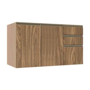 Módulo Balcão 120cm 3 Gavetas 2 Portas 100% MDF Cozinha Modulada Gold J Robel Hanover/Amendoeira BP Módulo Balcão 120cm 3 Gavetas 2 Portas 100% MDF Cozinha Modulada Gold J Robel Hanover/Amendoeira BP