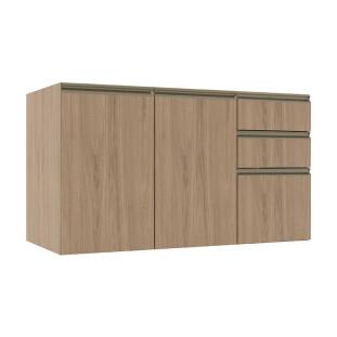 Módulo Balcão 120cm 3 Gavetas 100% MDF Cozinha Modulada Gold Robel Hanover/Hanover