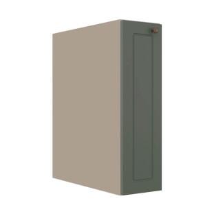 Módulo Balcão 20cm 1 Porta 100% MDF Cozinha Modulada Provence Robel Fendi/Salvia Matte